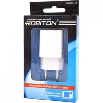 Адаптер/блок питания ROBITON USB2100 white