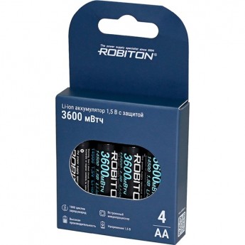 Аккумулятор ROBITON 14500-2200/box (AA) 3600мВтч, 2200мАч 1,5В с защитой BL4 19879 Аккумулятор ROBITON 14500-2200/box (AA) 3600мВтч, 2200мАч 1,5В с защитой BL4 19879