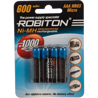 Аккумулятор ROBITON 600MHAAA-4