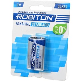 Батарея ROBITON STANDARD 6LR61 9V BL1 Батарея ROBITON STANDARD 6LR61 9V BL1