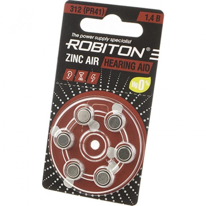 Элемент питания ROBITON R-ZA312-BL6 16913