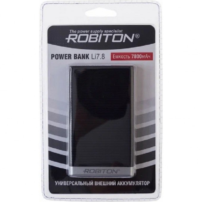 Универсальный внешний аккумулятор ROBITON POWER BANK Li7.8-K 15310 Универсальный внешний аккумулятор ROBITON POWER BANK Li7.8-K 15310