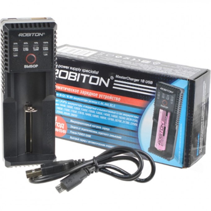 Зарядное устройство ROBITON MASTERCHARGER 1B USB 17022